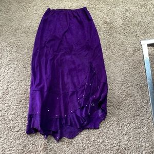 Suede and Rhinestone skirt